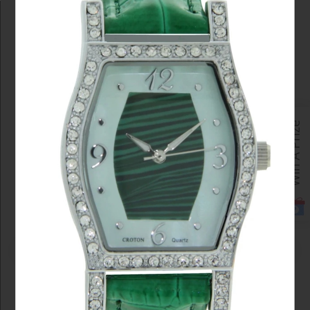 Croton Women’s Green Leather Watch